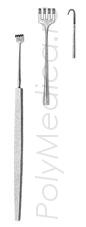 Ранорасширитель-крючок хирургический 4-зубый по Наппу тупой (острый) 140 мм