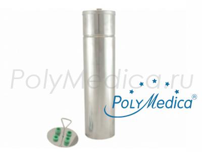 Контейнер цилиндрический с крышкой для дезинфекции на 4 эндоскопа 100х215/315/415/515/615 мм