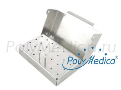 Укладка для хранения стоматологических боров c крышкой 85х50х25 мм